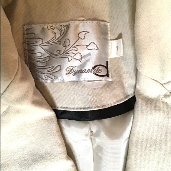 Dynamite Cream Trench Coat Size 1 Pre-Loved Barely Worn Lined Inside - Picture 11 of 11